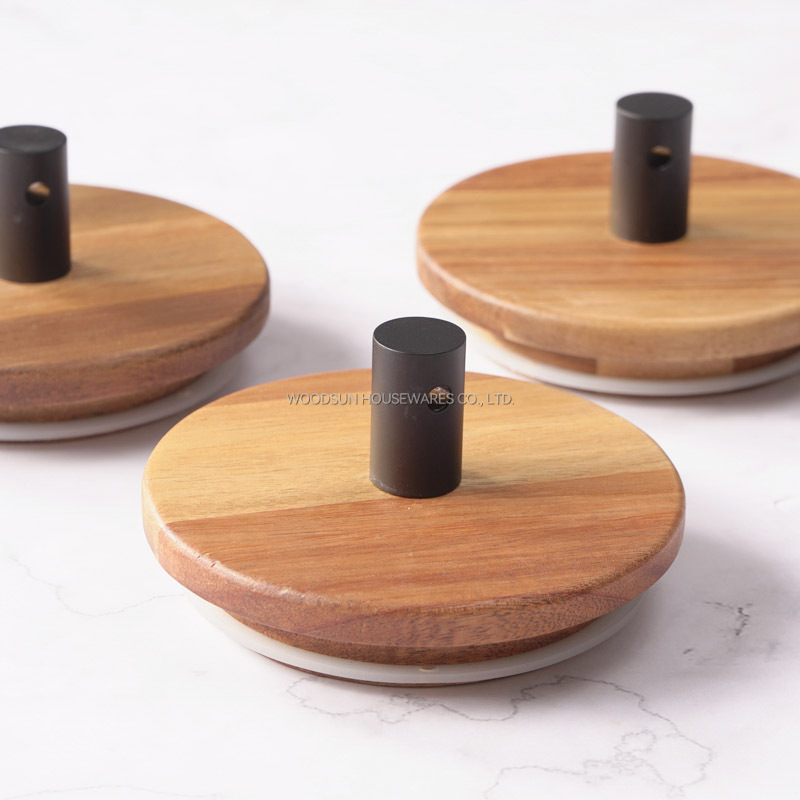 Woodsun 2025 Acacia Wood Kitchen Canisters Luxury Kitchen Containers