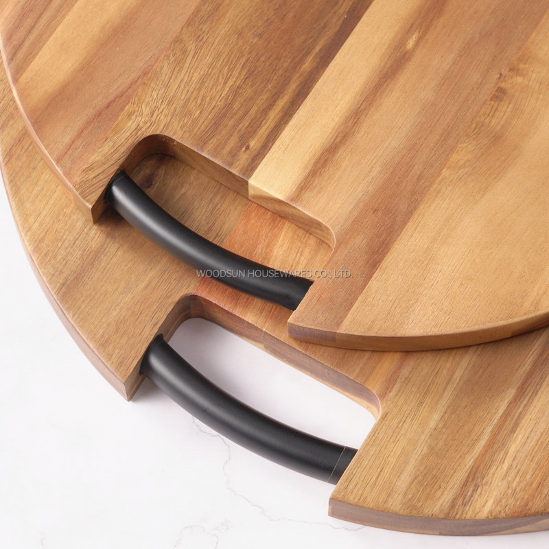 Woodsun Wood and Tube Structure Multifunctional Wholesale Cutting Boards Acacia Wood For Kitchen