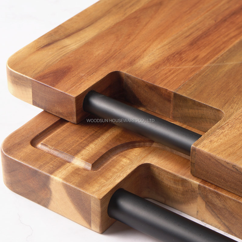 Woodsun Wood and Tube Structure Acacia Wood Kitchen Cutting Board Wholesale