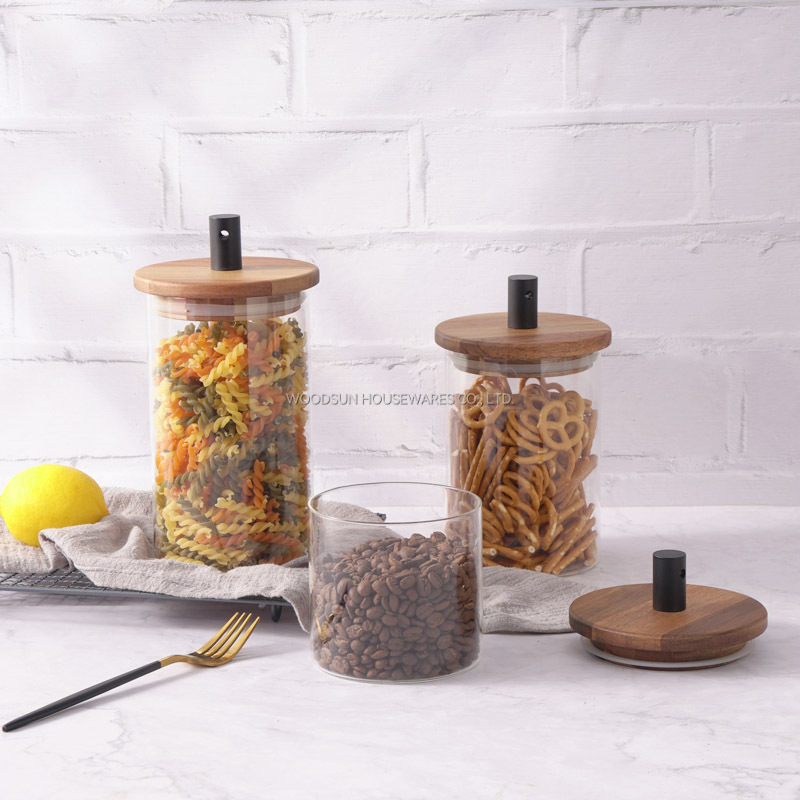 Woodsun 2025 Acacia Wood Kitchen Canisters Luxury Kitchen Containers