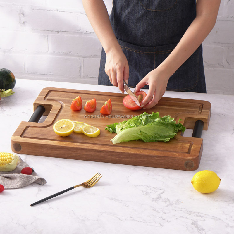 Woodsun Wood and Tube Structure Acacia Wood Kitchen Cutting Board Wholesale