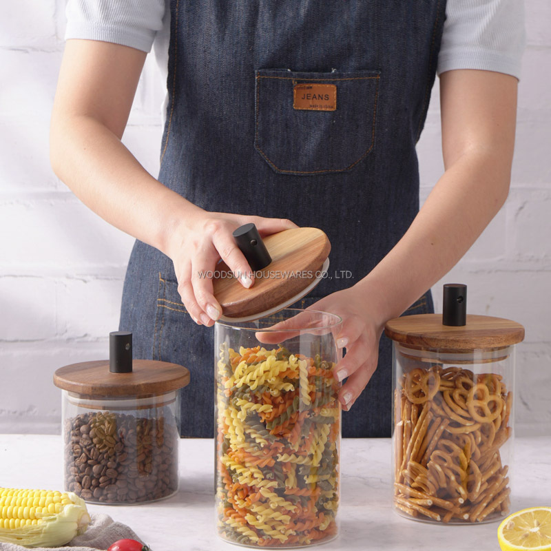 Woodsun 2025 Acacia Wood Kitchen Canisters Luxury Kitchen Containers