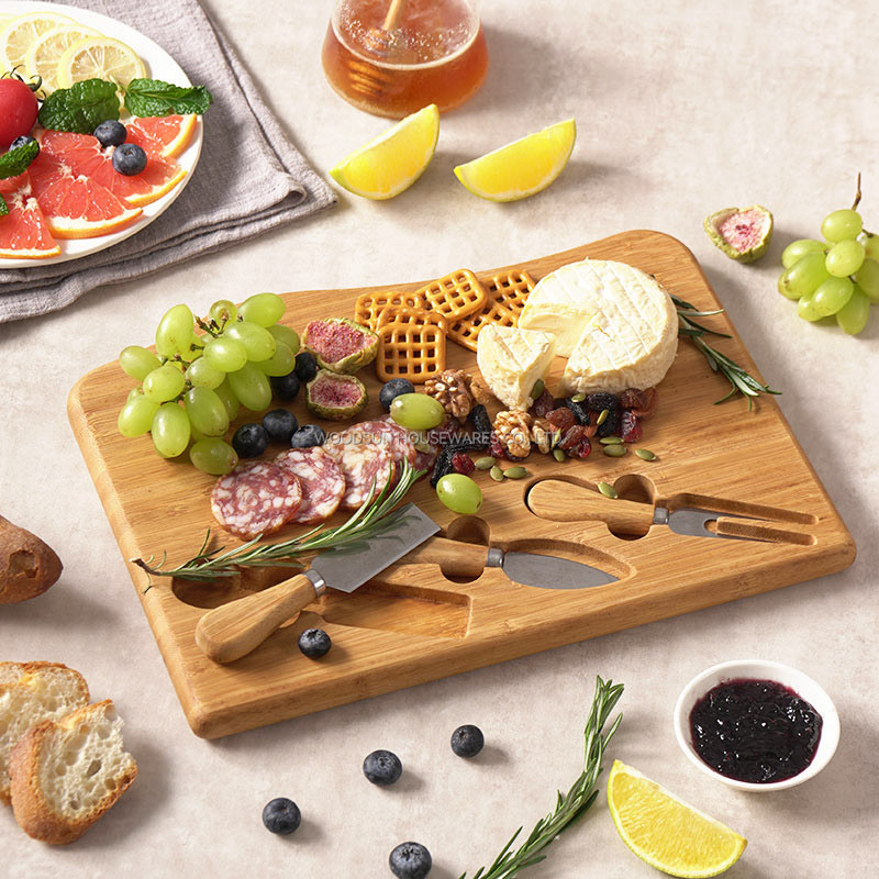 Woodsun Custom Wholesale Bamboo Cheese Cutting Board