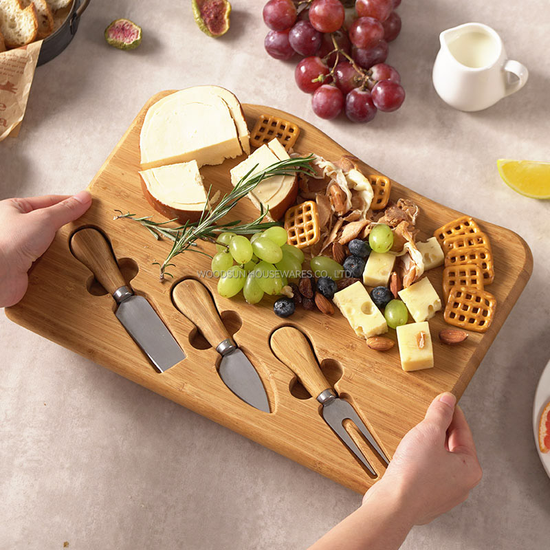 Woodsun Custom Wholesale Bamboo Cheese Cutting Board