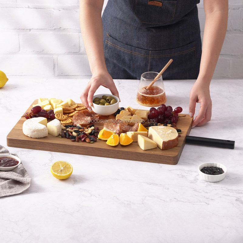 Woodsun Acacia Wood Long Cutting Board With Handle 2025