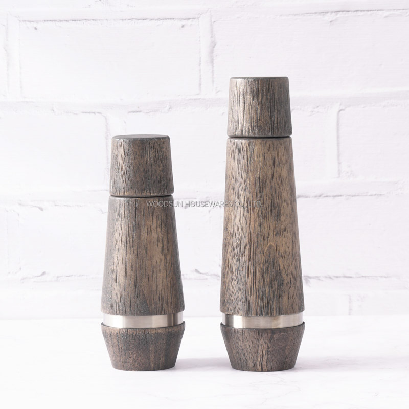Woodsun Modern Wooden Salt And Pepper Manual Grinders Fot Kitchen