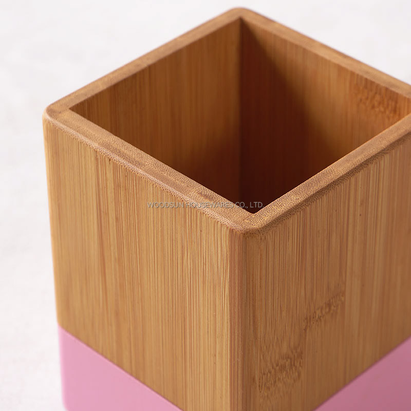 Woodsun Cutlery Holder Bamboo Plastic Kitchen Cooking Spatula Utensil Holder