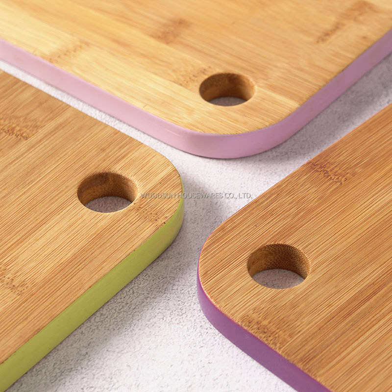 Woodsun Factory Bamboo Cutting Board with Color Edge Chopping Board Bamboo
