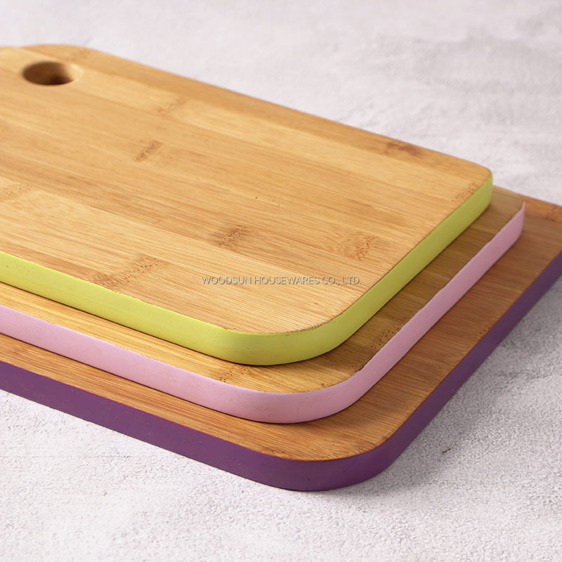 Woodsun Factory Bamboo Cutting Board with Color Edge Chopping Board Bamboo