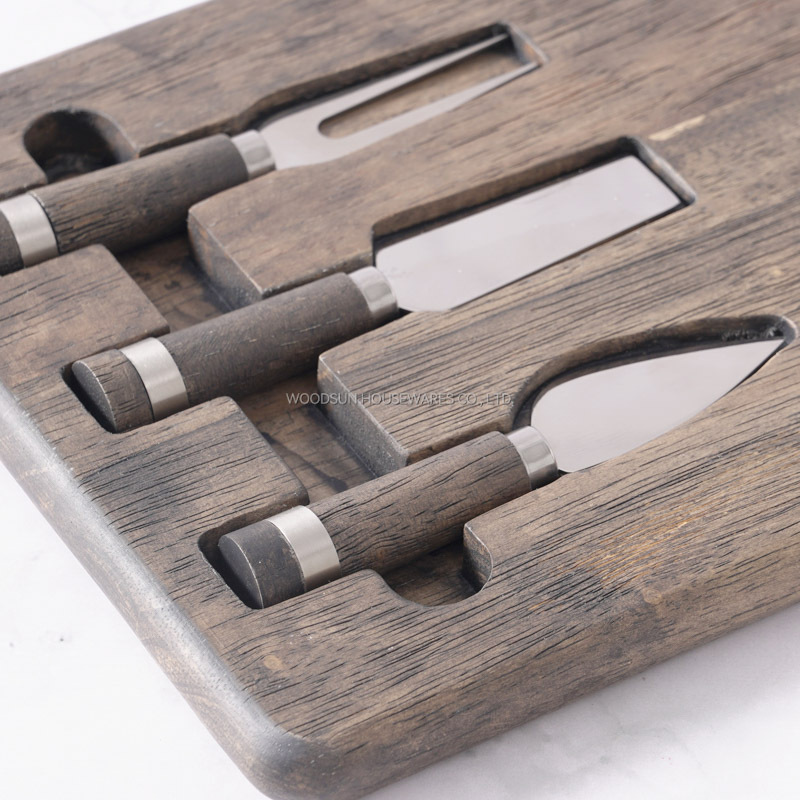 Woodsun Manufacturer Charcuterie Board Custom Cheese Board And Knife Set