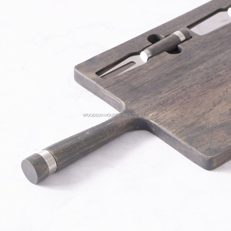Woodsun Custom Manufacturer Custom Charcuterie Board Wholesale Cheese Boards With Knife Cheese Set