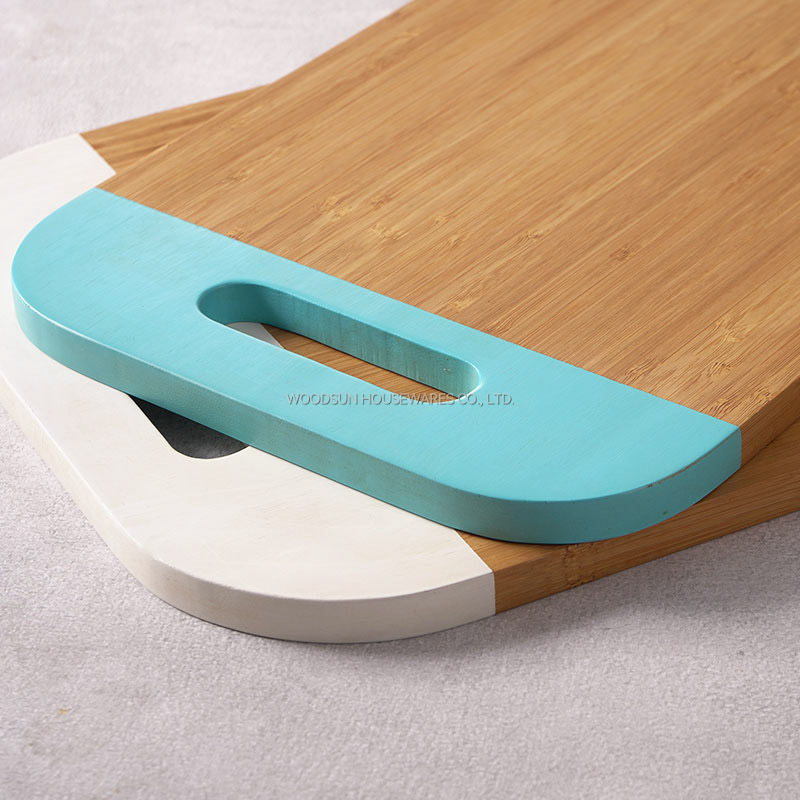 Woodsun Factory Color Matching Plastic Bamboo Cutting Board Kitchen Wholesale