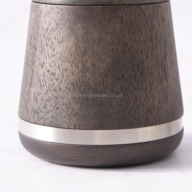 Woodsun Custom Logo Wooden Jar Salt Box Spices Containers