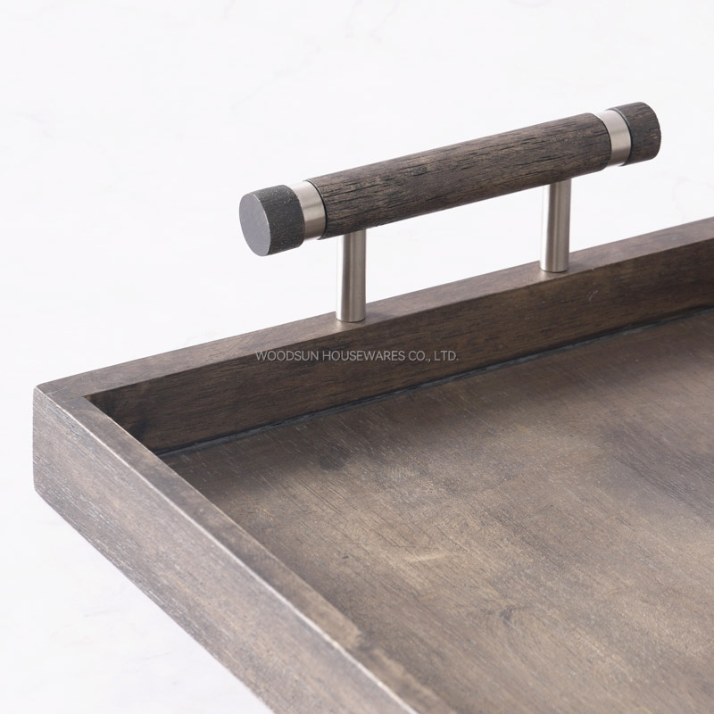 Woodsun Hotel Restaurant Commercial Serving Plate Custom Serving Tray Decorate For Sale