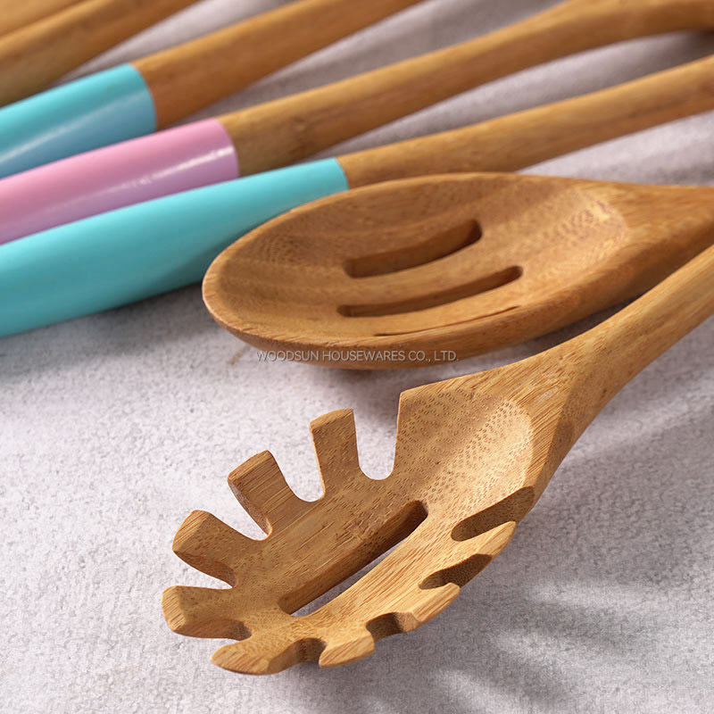 Woodsun Custom Kitchen Accessories Cooking Tools Set Utensils Silicone Kitchen Utensils Sets Cooking Utensils