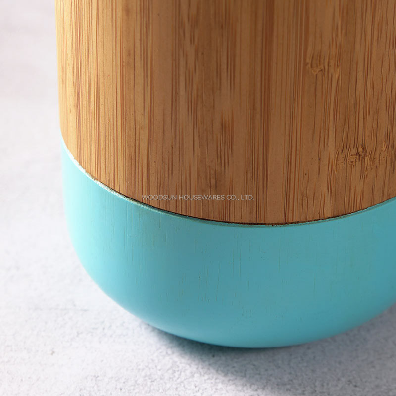 Woodsun Cutlery Holder Bamboo Plastic Utensil Holder For Kitchen Cooking Tools