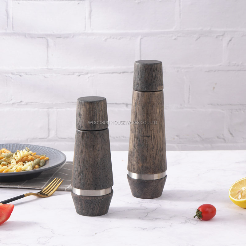 Woodsun Modern Wooden Salt And Pepper Manual Grinders Fot Kitchen
