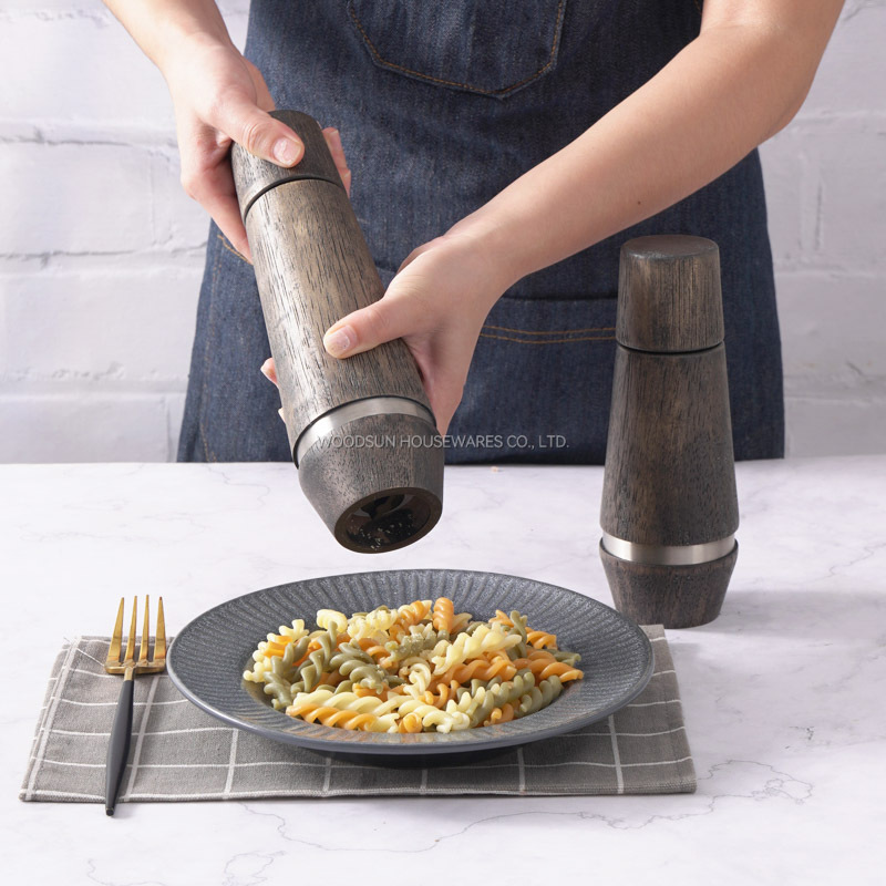 Woodsun Modern Wooden Salt And Pepper Manual Grinders Fot Kitchen
