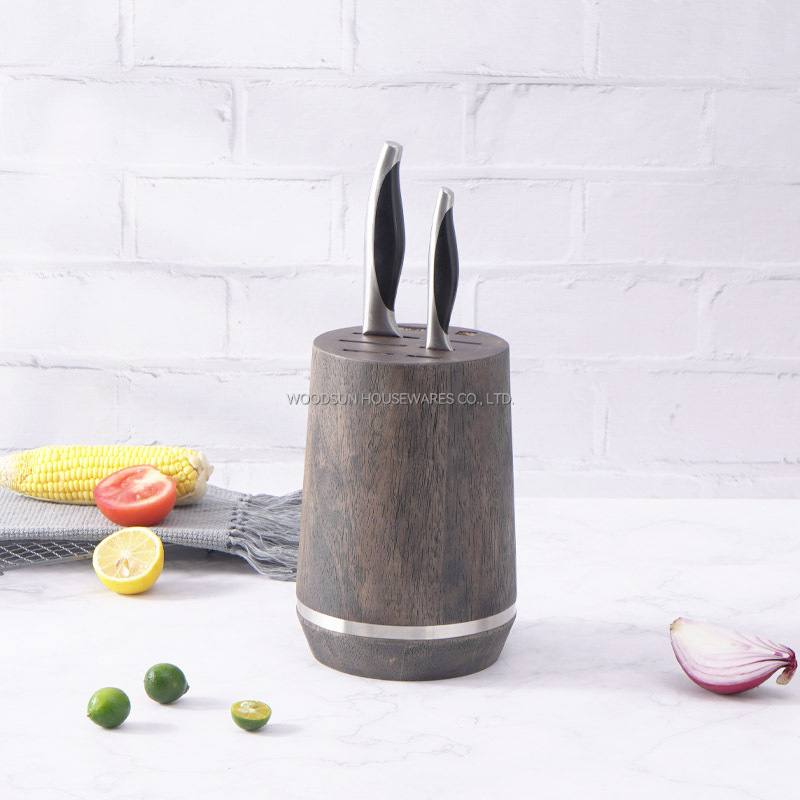 WoodSun Manufacturer Wholesale Wooden Kitchen Chef Knife Block Holder Wood