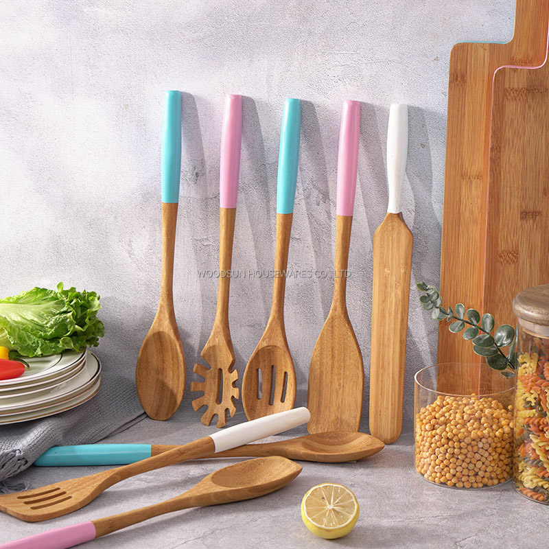 Woodsun Custom Kitchen Accessories Cooking Tools Set Utensils Silicone Kitchen Utensils Sets Cooking Utensils