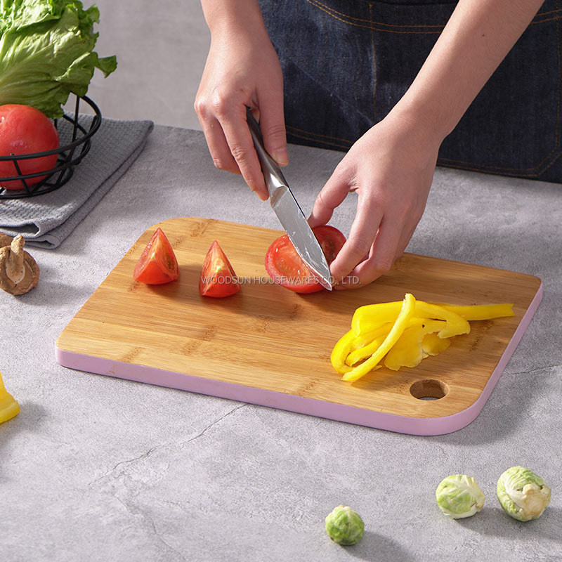Woodsun Factory Bamboo Cutting Board with Color Edge Chopping Board Bamboo
