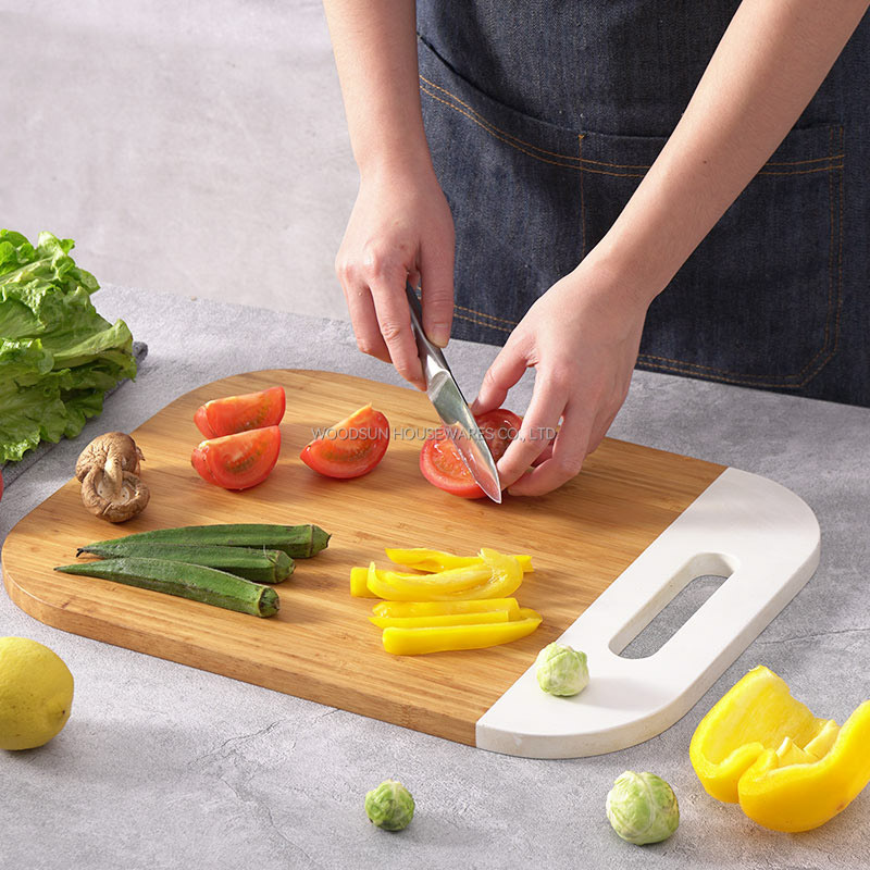 Woodsun Factory Color Matching Plastic Bamboo Cutting Board Kitchen Wholesale