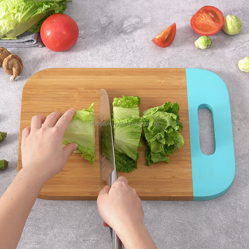 Woodsun Factory Color Matching Plastic Bamboo Cutting Board Kitchen Wholesale