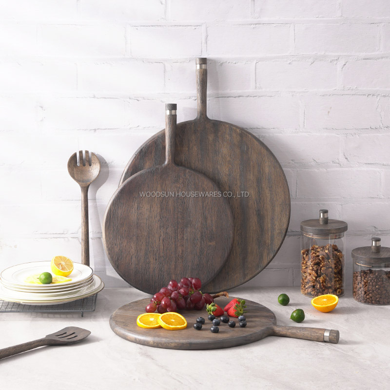 Woodsun Long Serving Wooden Pizza Boards For Serving Food Kitchen Cutting Board