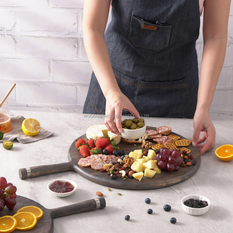 Woodsun Long Serving Wooden Pizza Boards For Serving Food Kitchen Cutting Board