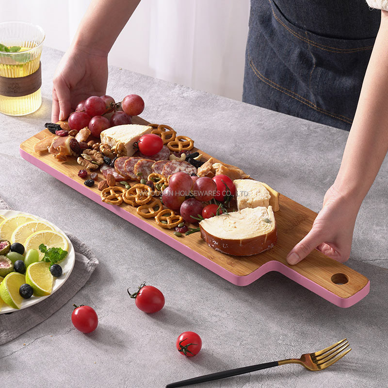 Woodsun Kitchen Party Bamboo Silicone Cutting Serving Board