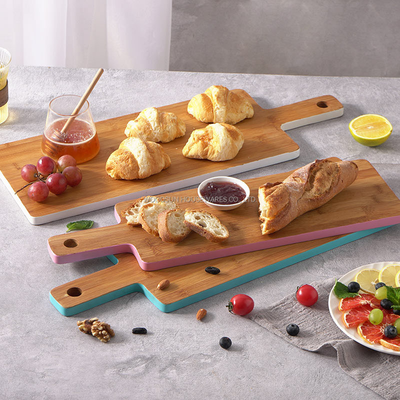 Woodsun Kitchen Party Bamboo Silicone Cutting Serving Board