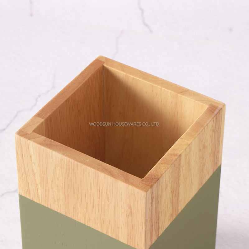 Woodsun Wooden Utensil Storage Holder For Kitchen