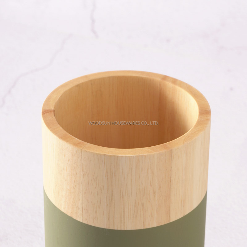 Woodsun Mediterranean Wooden Kitchen Cooking Utensils Holder For Cutlery Storage