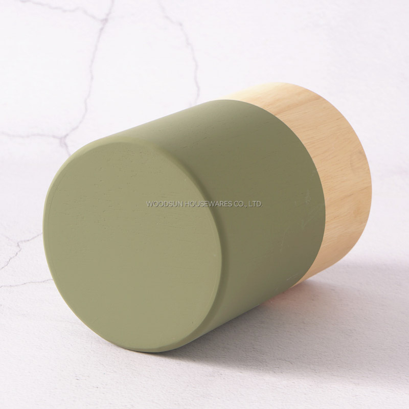 Woodsun Mediterranean Wooden Kitchen Cooking Utensils Holder For Cutlery Storage