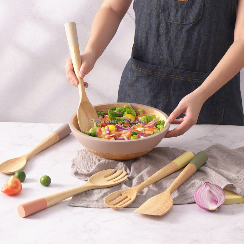 WOODSUN Manufacturer Kitchenware Wooden Utensils Cutlery Tools For Cooking