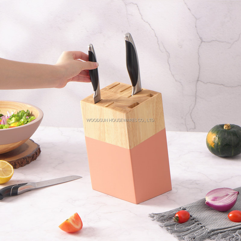 WoodSun Manufacturer Knife Block Wood Kitchen Knife Holder
