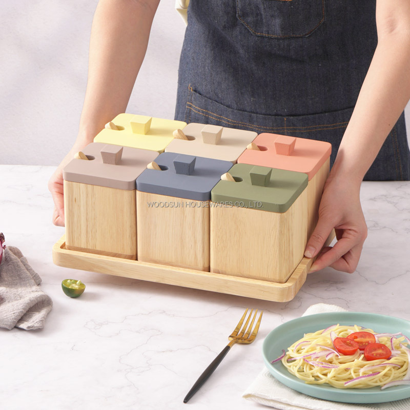 Woodsun Manufacturer Wood Container Spices Herbs Tools Products Spice Rack Box