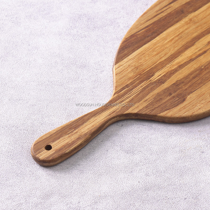 Woodsun Custom Drumstick Shape Bamboo Kitchen Cutting Board Wholesale Serving Board With Handle