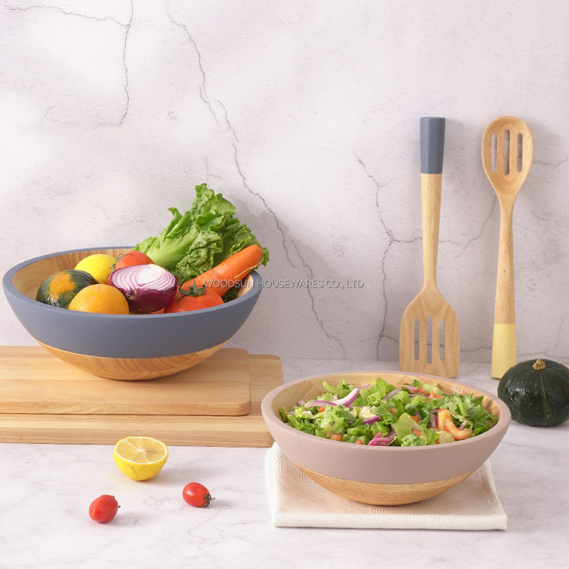 Woodsun Kitchen Accessories Wooden Mini Salad Bowls Custom Salad Bowl Manufacturer
