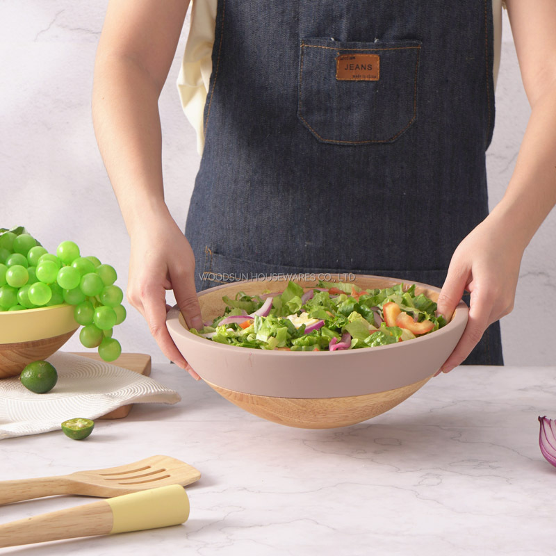 Woodsun Kitchen Accessories Wooden Mini Salad Bowls Custom Salad Bowl Manufacturer