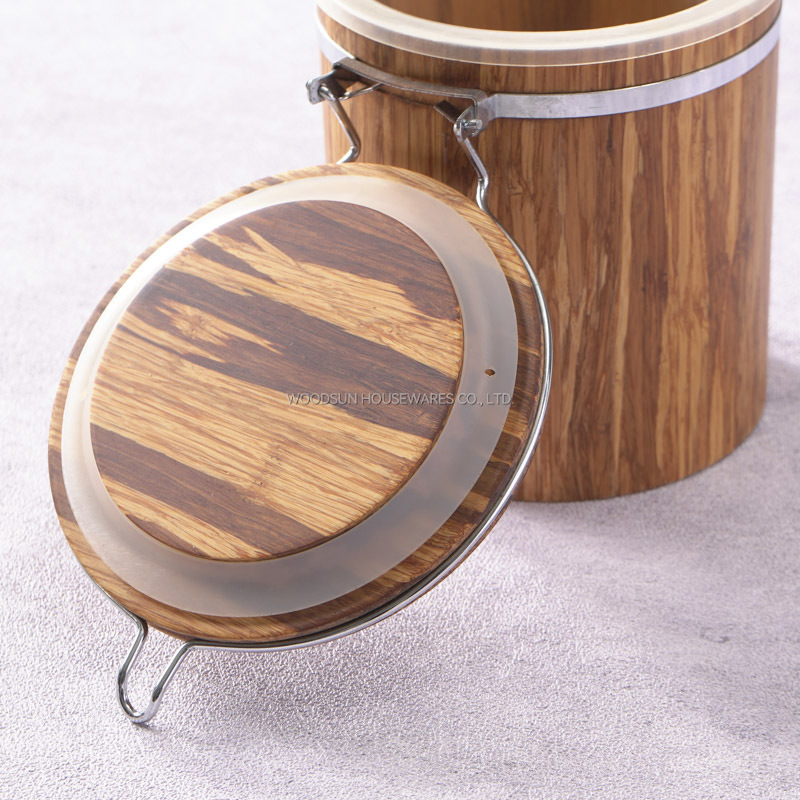 Woodsun Supplier Bamboo Container Coffee Tea Canister