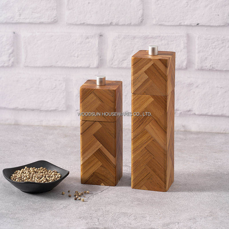 Woodsun Salt Pepper Mill Grinder Wood