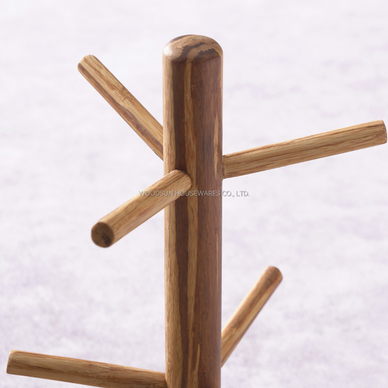 Woodsun Bamboo Mug Tree Cup Holder For Sale