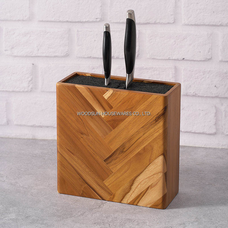 Woodsun Universal Wooden Knife Block Kitchen 2025