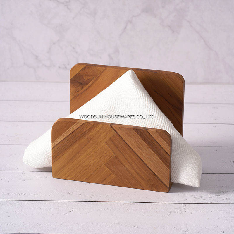 Woodsun Solid Wood Hot Sale Custom Wood Restaurant Kitchen Use Napkin Paper Holder Manufacturer