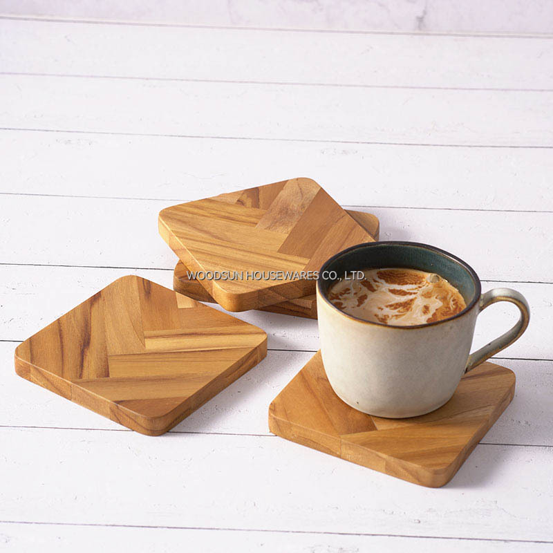 Woodsun Acacia Wood Wooden Coaster for Drinks