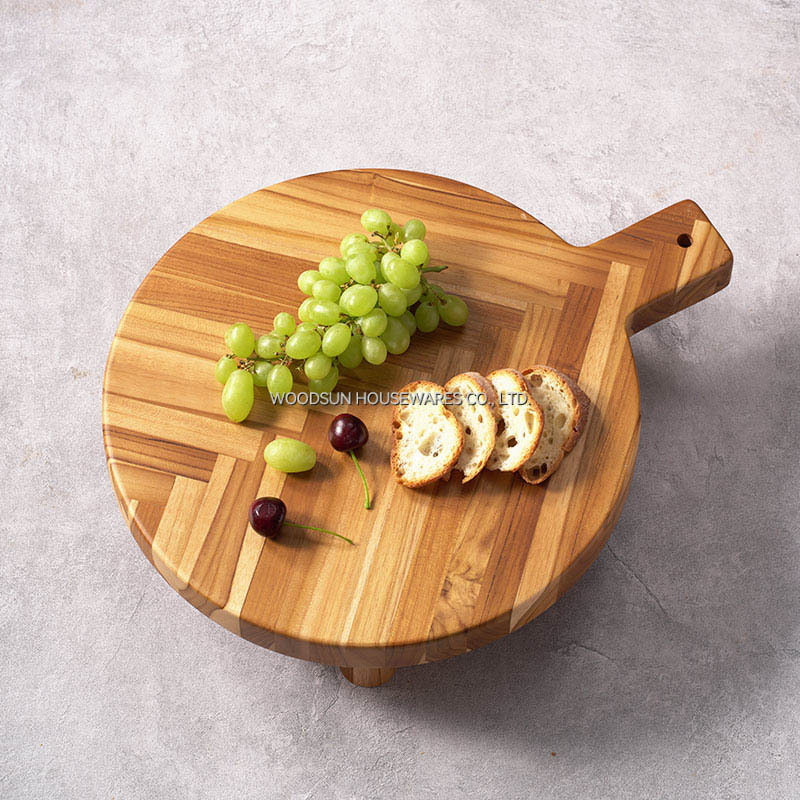 Woodsun Manufacturer Custom Serving Board Acacia Wood Cutting Boards Wholesale Pizza Cutting Board for Party