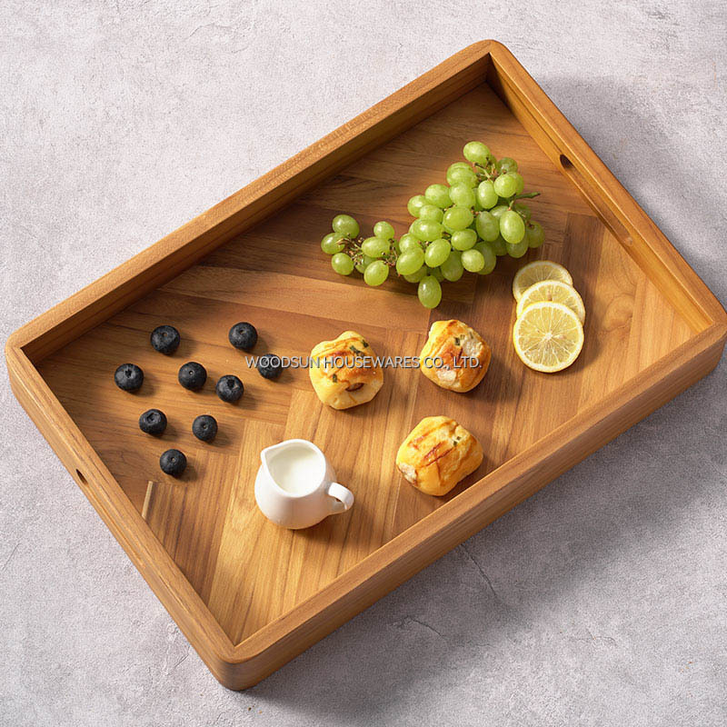 Woodsun Restaurant Wood Serving Tray Custom Trays Set Serving