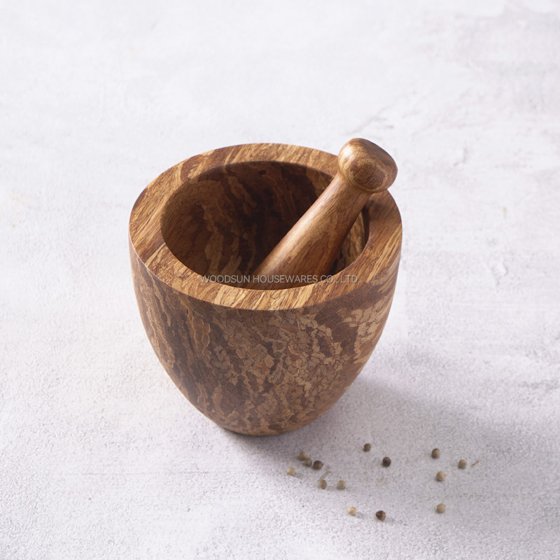 Woodsun Crush Bamboo Pestle And Mortar For Spice