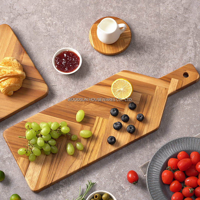 Woodsun Hotel Restaurant Acacia Dinning Serving Boards With Handle